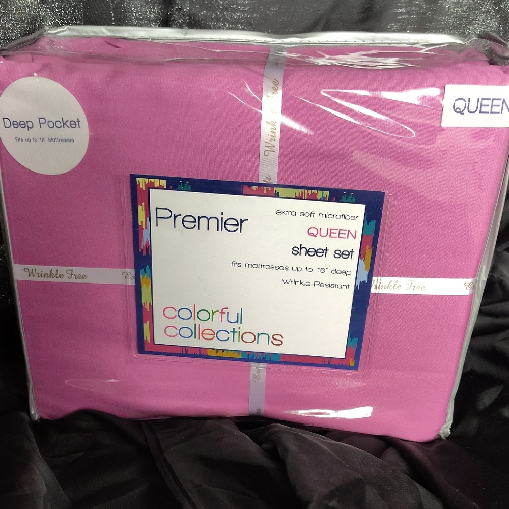 Premier Pink Queen Sheet Set by